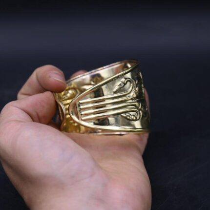 Egyptian Scarab Bracelet: Brass Beetle Amulet, Ancient Mythology Jewelry