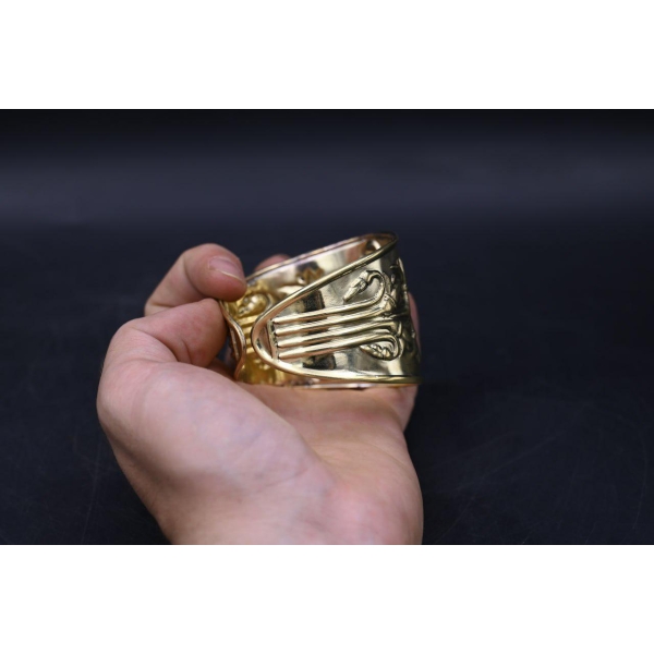 Egyptian Scarab Bracelet: Brass Beetle Amulet, Ancient Mythology Jewelry