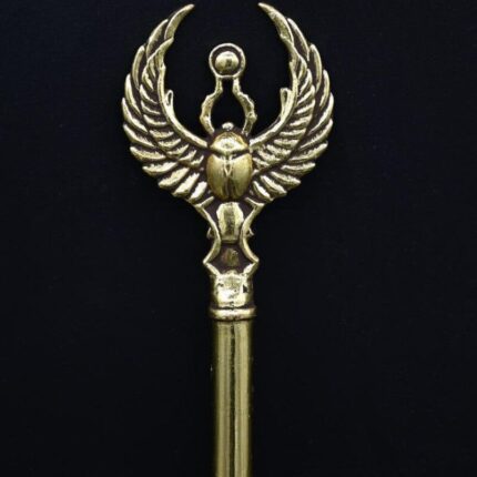 Egyptian Scarab Scepter, Ancient Mythology Power Symbol
