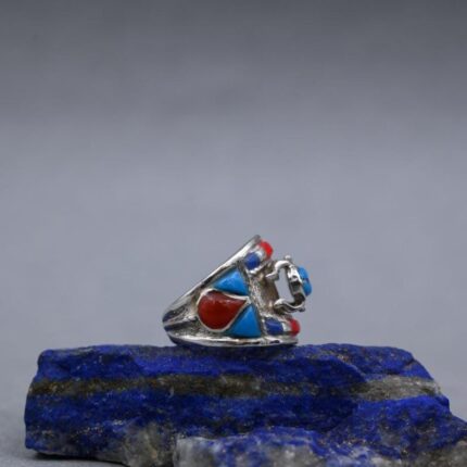 Egyptian Scarab Silver Ring: Handmade Ancient Symbol Ornament