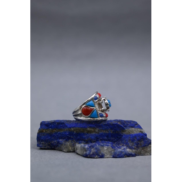 Egyptian Scarab Silver Ring: Handmade Ancient Symbol Ornament