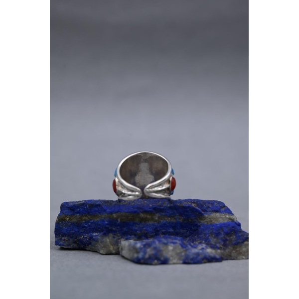 Egyptian Scarab Silver Ring: Handmade Ancient Symbol Ornament