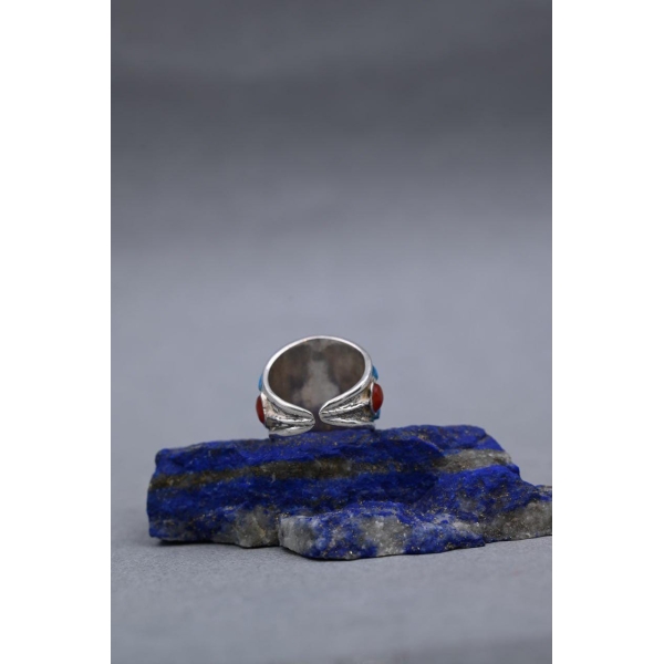 Egyptian Scarab Silver Ring: Handmade Ancient Symbol Ornament