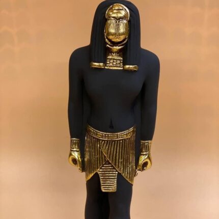 Egyptian Scarab Statue: Human Form Beetle, Replica