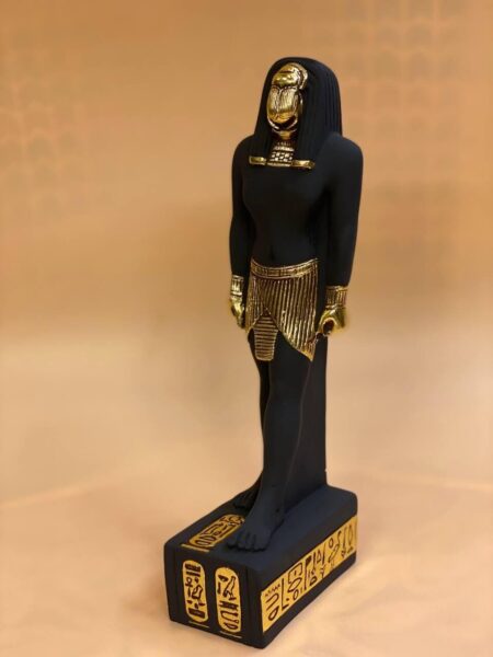 Egyptian Scarab Statue: Human Form Beetle, Replica - صورة إضافية 2