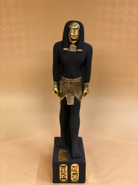 Egyptian Scarab Statue: Human Form Beetle, Replica - صورة إضافية 7