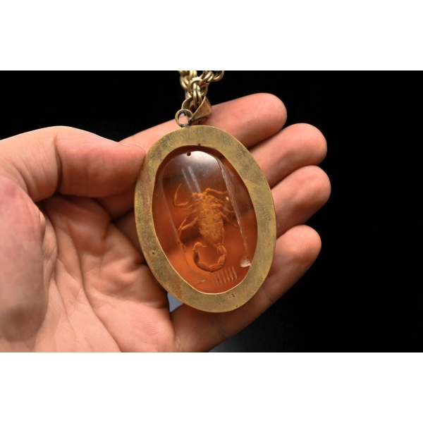 Egyptian Scorpion Amulet: Handcrafted Ancient Pendant Necklace
