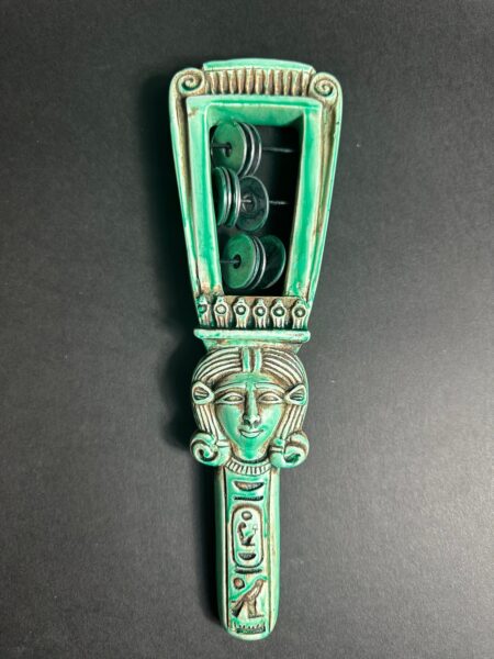 Egyptian Sistrum – Sacred Musical Instrument of Goddess Hathor -Altar Egypt Replica Museum Quality made in Egypt - صورة إضافية 4