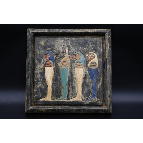 Egyptian Sons of Horus Relief: Ancient Replica