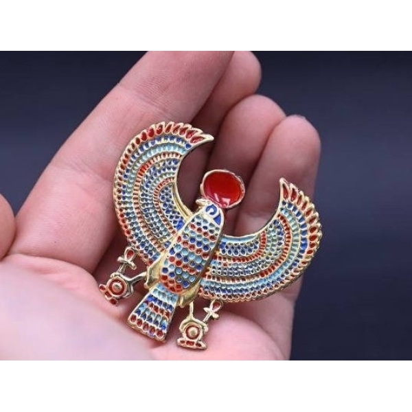 Goddess Nekhbet Ring, Vulture and Sun Disk Ring