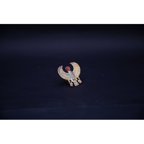 Goddess Nekhbet Ring, Vulture and Sun Disk Ring