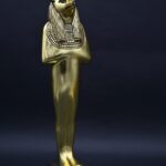 Gold Leaf Anubis Statue – Egyptian God of Mummification - صورة إضافية 2