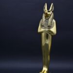Gold Leaf Anubis Statue – Egyptian God of Mummification - صورة إضافية 8