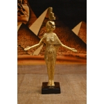 Gold Leaf Isis Statue - Egyptian Goddess Sculpture, Handcraft Antique Decor