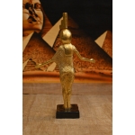 Gold Leaf Isis Statue - Egyptian Goddess Sculpture, Handcraft Antique Decor - صورة إضافية 4