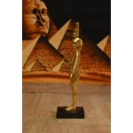 Gold Leaf Isis Statue - Egyptian Goddess Sculpture, Handcraft Antique Decor - صورة إضافية 5