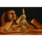 Gold Leaf Isis Statue - Egyptian Goddess Sculpture, Handcraft Antique Decor - صورة إضافية 7