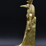 Gold Leaf Thoth Statue: Egyptian God of Wisdom Decor - صورة إضافية 2
