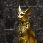 Golden Bastet Statue, Egyptian Goddess of Protection, Replica - صورة إضافية 10