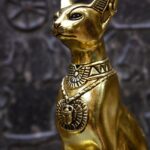 Golden Bastet Statue, Egyptian Goddess of Protection, Replica - صورة إضافية 5