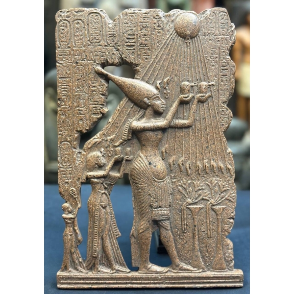 Granite Akhenaten Family Plaque, Ancient Egyptian Replica - صورة إضافية 2