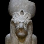 Granite Statue: Egyptian Goddess Sekhmet Lioness Replica - صورة إضافية 4