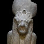 Granite Statue: Egyptian Goddess Sekhmet Lioness Replica - صورة إضافية 5