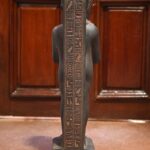 Hand-Carved Basalt Khonsu Statue: Egyptian Moon God Sculpture (58cm) - صورة إضافية 10