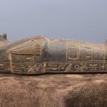 Hand Carved Basalt Sekhmet Sarcophagus, Ancient Egyptian Goddess Replica - صورة إضافية 8