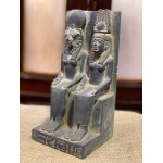 Hand-Carved Basalt Statue: Sekhmet & Hathor, Egyptian Goddesses - صورة إضافية 2