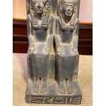 Hand-Carved Basalt Statue: Sekhmet & Hathor, Egyptian Goddesses - صورة إضافية 4