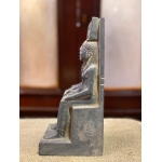 Hand-Carved Basalt Statue: Sekhmet & Hathor, Egyptian Goddesses - صورة إضافية 5