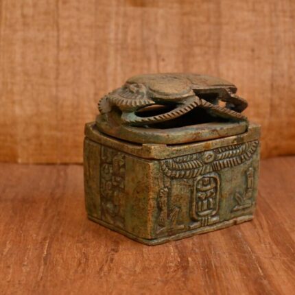 Hand Carved Stone Scarab Box – Egyptian Jewelry Box Replica