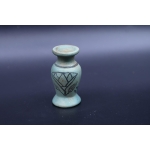 Hand Carved Stone Vase: Egyptian Decor Sculpture