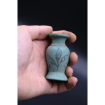 Hand Carved Stone Vase: Egyptian Decor Sculpture