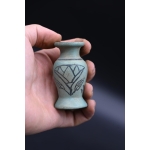 Hand Carved Stone Vase: Egyptian Decor Sculpture