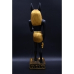 Handcrafted Anubis Statue: Egyptian God of Mummification, 40cm Natural Stone