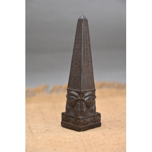 Handcrafted Basalt Ramses Obelisk: Egyptian Home Decor