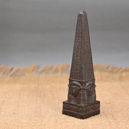 Handcrafted Basalt Ramses Obelisk: Egyptian Home Decor