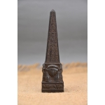 Handcrafted Basalt Ramses Obelisk: Egyptian Home Decor