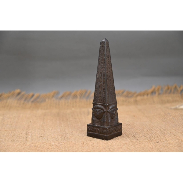 Handcrafted Basalt Ramses Obelisk: Egyptian Home Decor