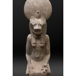 Handcrafted Basalt Sekhmet Statue, Egyptian Goddess of War