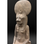Handcrafted Basalt Sekhmet Statue, Egyptian Goddess of War