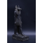 Handcrafted Basalt Stone Anubis Statue - Egyptian Mythology Decor (30cm)