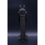 Handcrafted Basalt Stone Anubis Statue - Egyptian Mythology Decor (30cm)