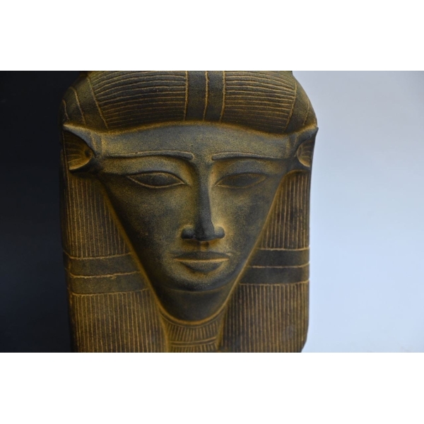 Handcrafted Hathor Mask, Egyptian Goddess Statue, Ancient Mythology Decor