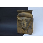 Handcrafted Hathor Mask, Egyptian Goddess Statue, Ancient Mythology Decor