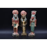 Handcrafted Hathor, Sekhmet, & Horus Statues: Egyptian Deities (20 cm)