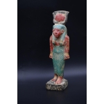 Handcrafted Hathor, Sekhmet, & Horus Statues: Egyptian Deities (20 cm)
