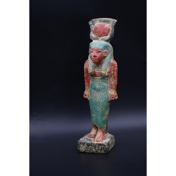 Handcrafted Hathor, Sekhmet, & Horus Statues: Egyptian Deities (20 cm)